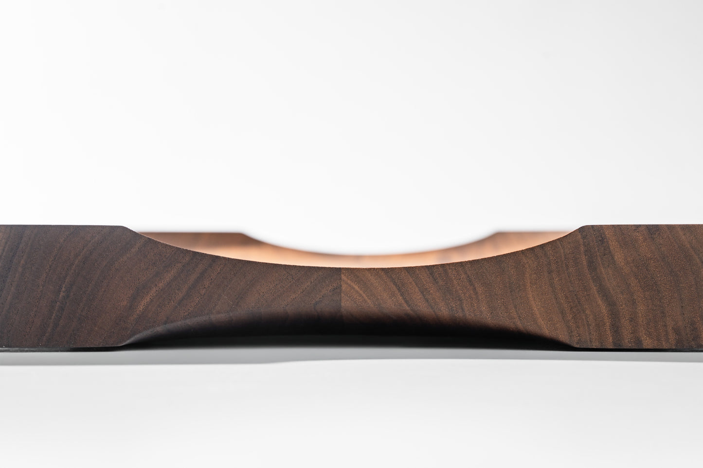 fine wooden display bowl on white background